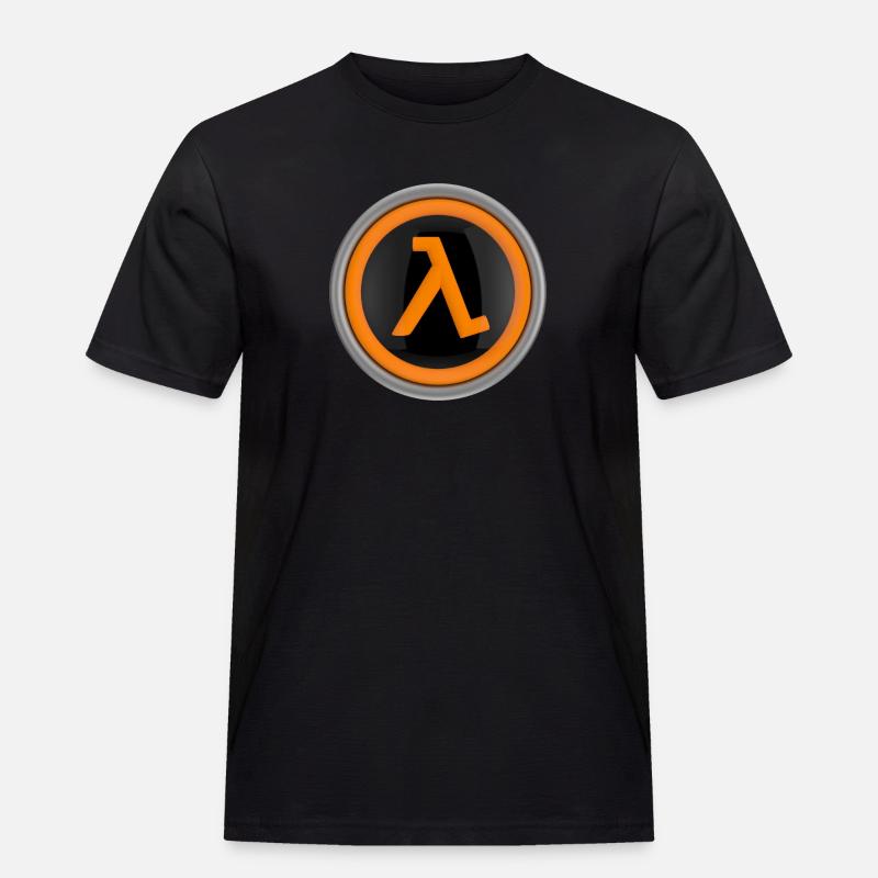 Lambda-Logo - Männer Workwear T-Shirt - Schwarz