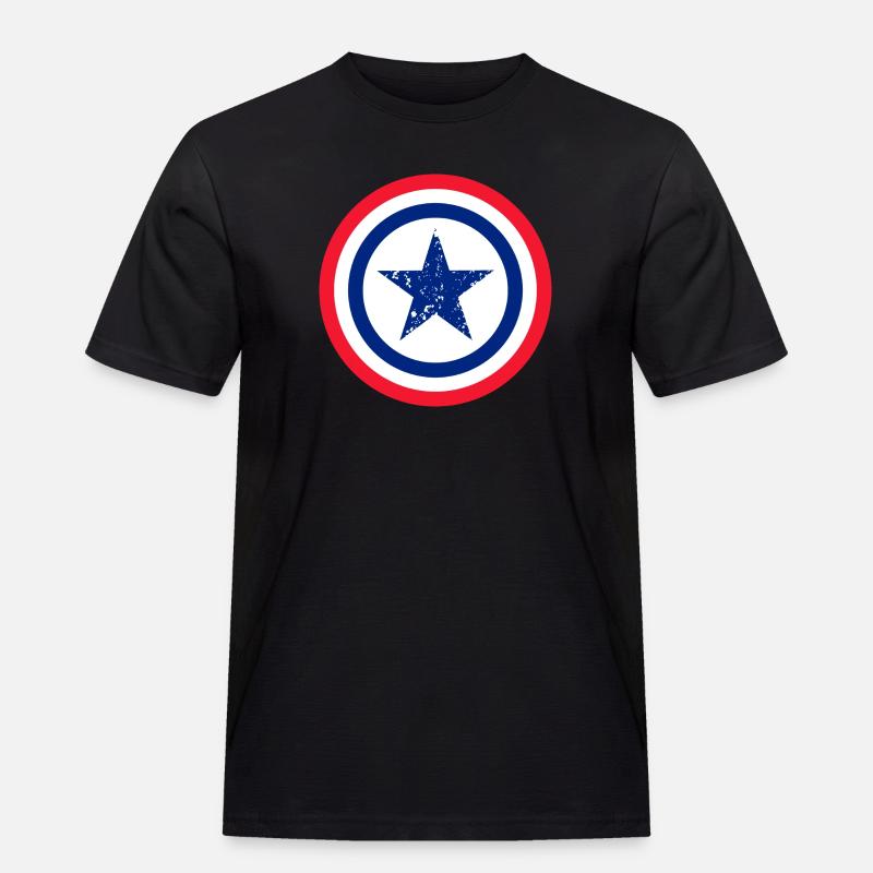 Stern Frankreich - Männer Workwear T-Shirt - Schwarz