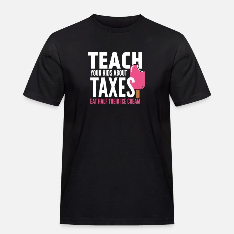 Steuern - Eiscreme - Hälfte - Beibringen - Männer Workwear T-Shirt - Schwarz