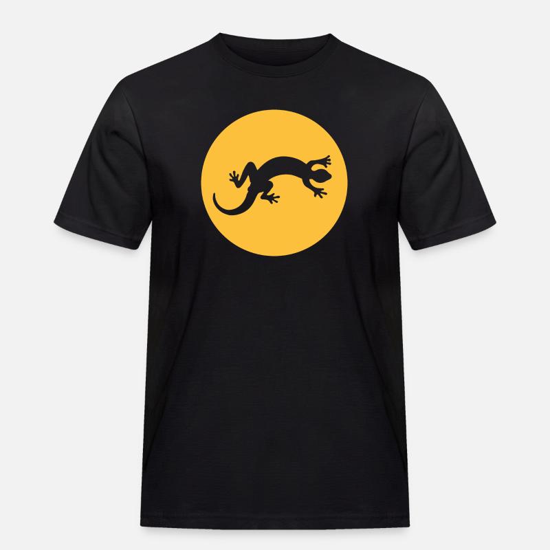 Gecko Salamander Eidechse - Männer Workwear T-Shirt - Schwarz