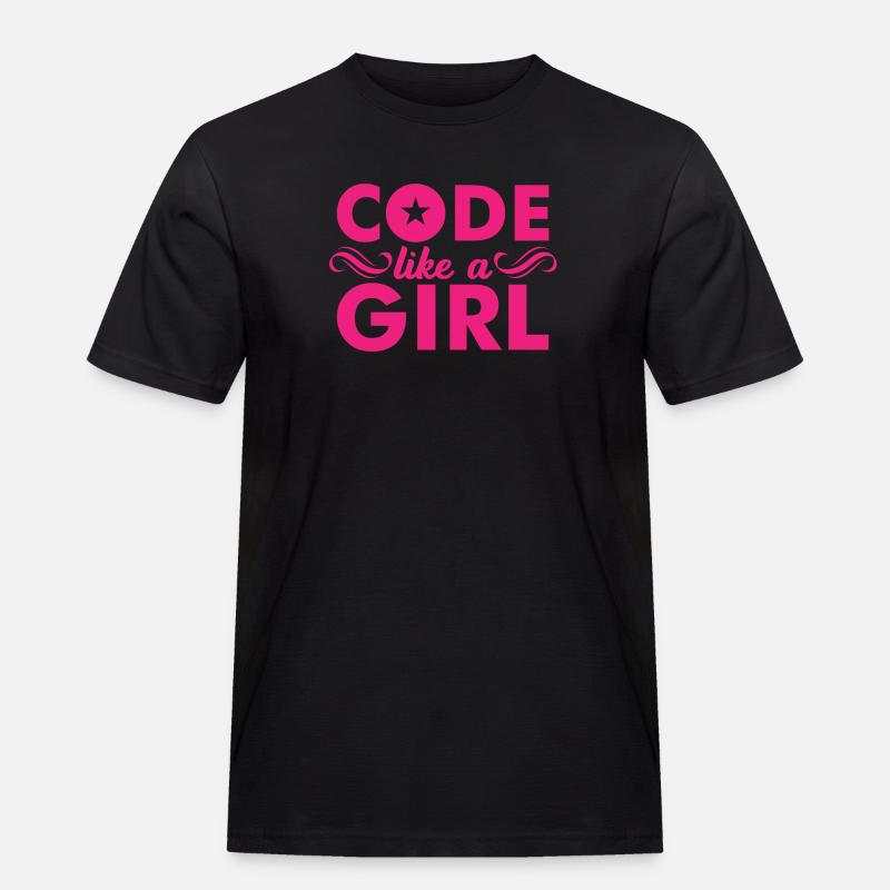 CODE like a GIRL - Men's Workwear T-Shirt - black