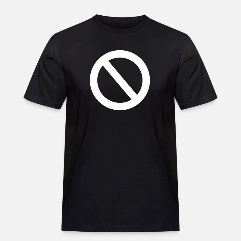 No! - Männer Workwear T-Shirt - Schwarz