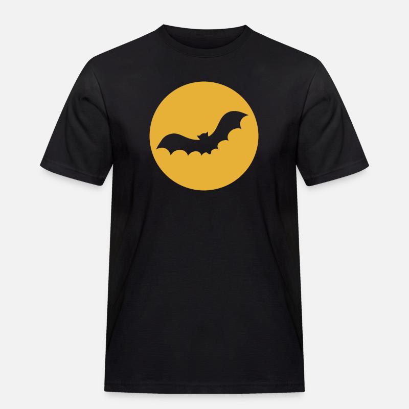 Fledermaus Bat - Männer Workwear T-Shirt - Schwarz