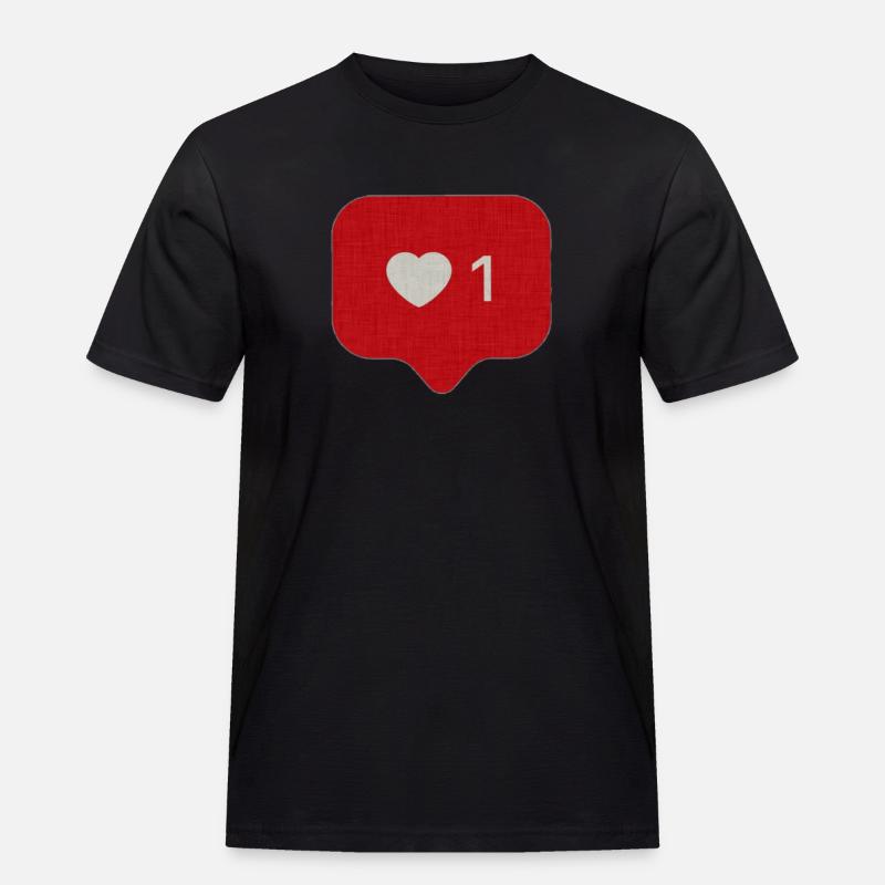 Instagram Like 1 - Männer Workwear T-Shirt - Schwarz
