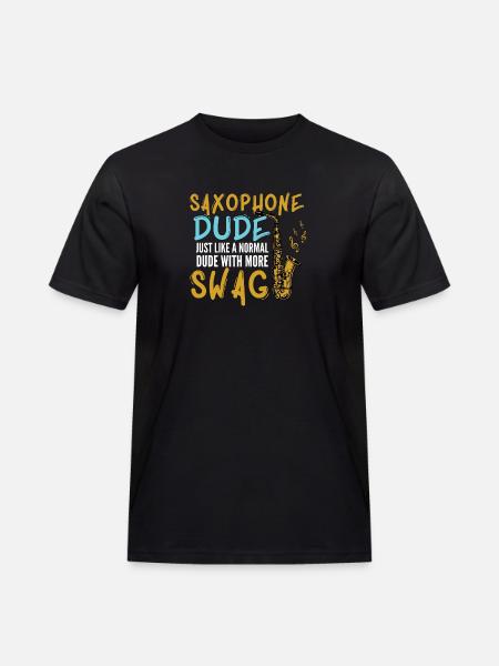 Saxophon Kumpel - Männer Workwear T-Shirt - Schwarz