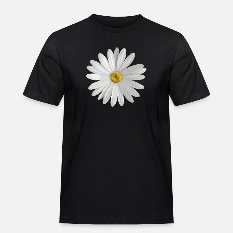 Gänseblümchen - Männer Workwear T-Shirt - Schwarz