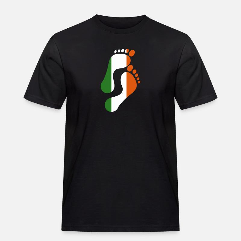 Irlande Empreinte drapeau - T-shirt Workwear homme - noir