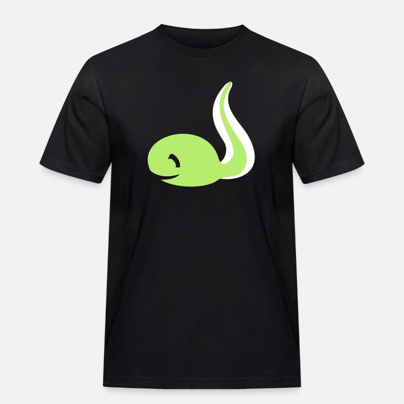 Frosch Kaulquappe - Männer Workwear T-Shirt - Schwarz