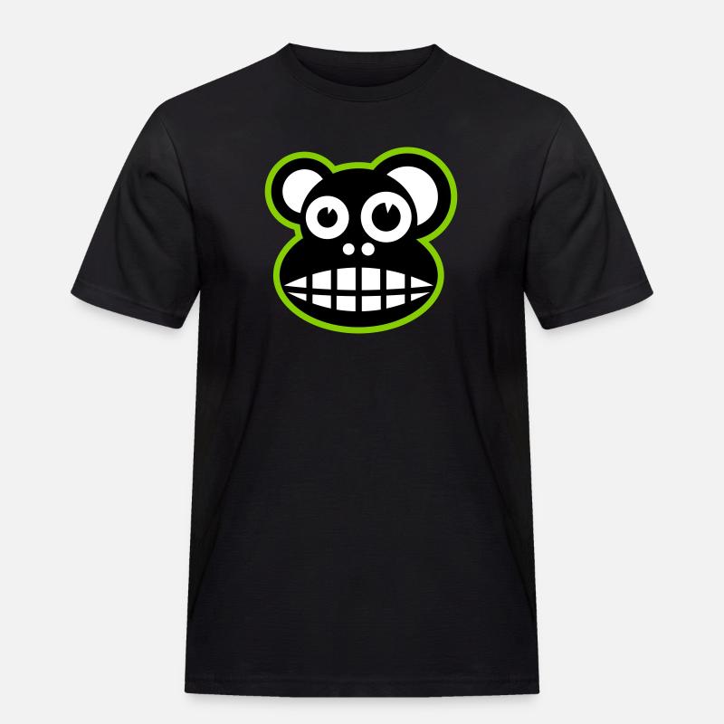 Lustiger Affe - Männer Workwear T-Shirt - Schwarz