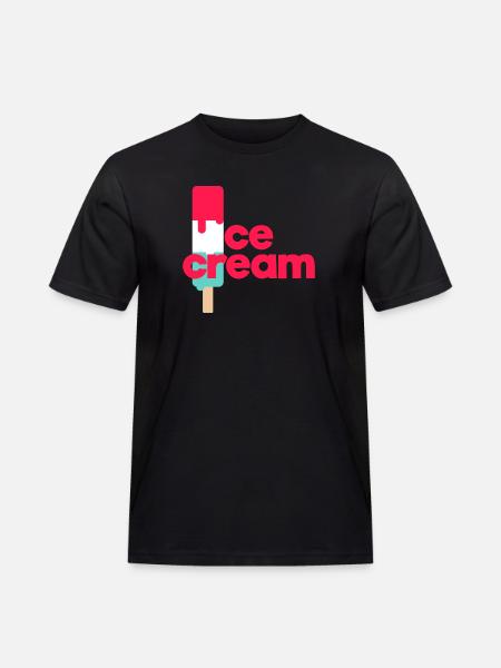 Crème glacée - T-shirt Workwear homme - noir