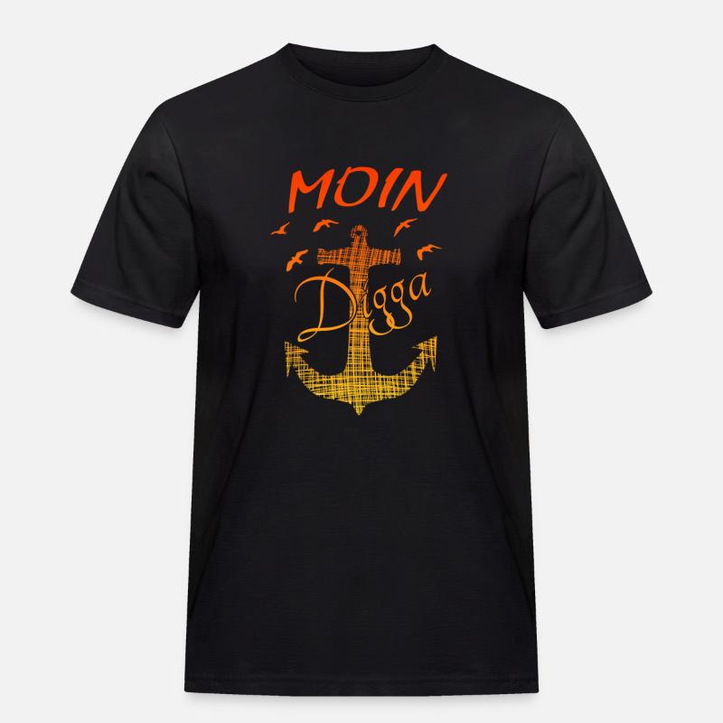 Anker Moin Digga Möven - Männer Workwear T-Shirt - Schwarz