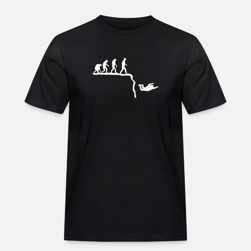 base jumping evolution - Men's Workwear T-Shirt - black