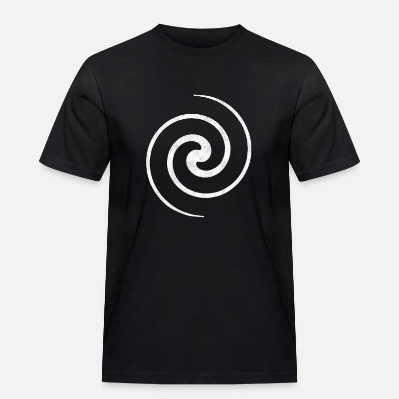 Wirbel - Männer Workwear T-Shirt - Schwarz
