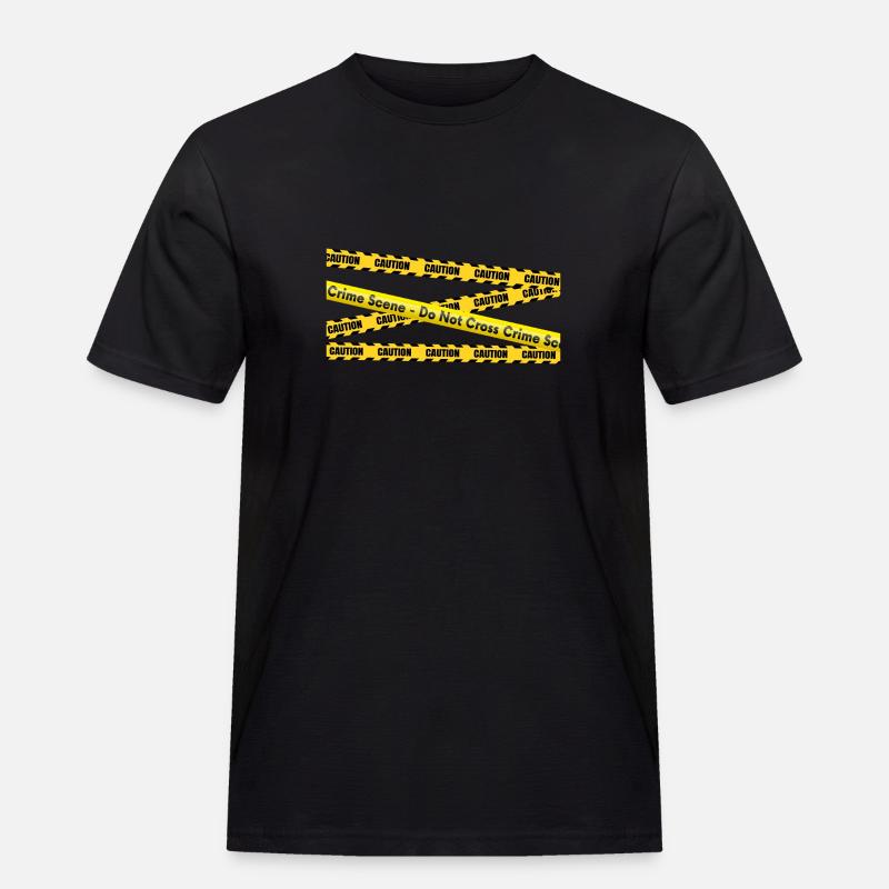 Spurensicherung - Kripo Polizei Kriminaltechnik - Männer Workwear T-Shirt - Schwarz