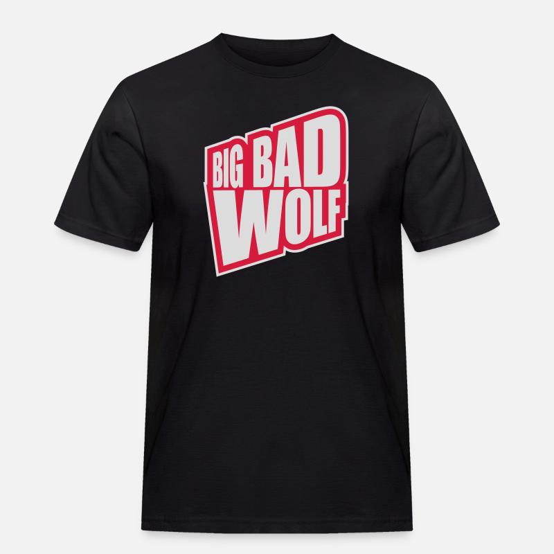 big bad wolf Zitat - Männer Workwear T-Shirt - Schwarz