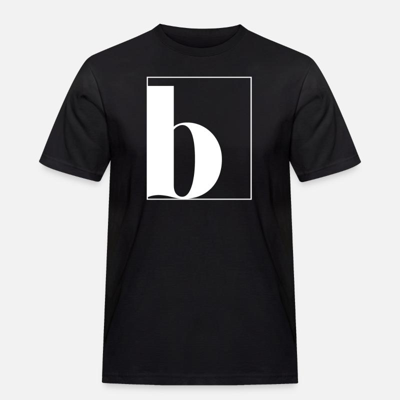 Buchstaben-Alphabet b - Männer Workwear T-Shirt - Schwarz