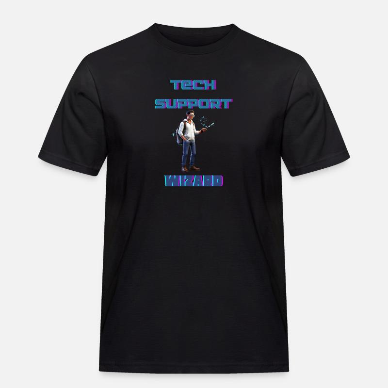 Technischer Support-Assistent - Männer Workwear T-Shirt - Schwarz