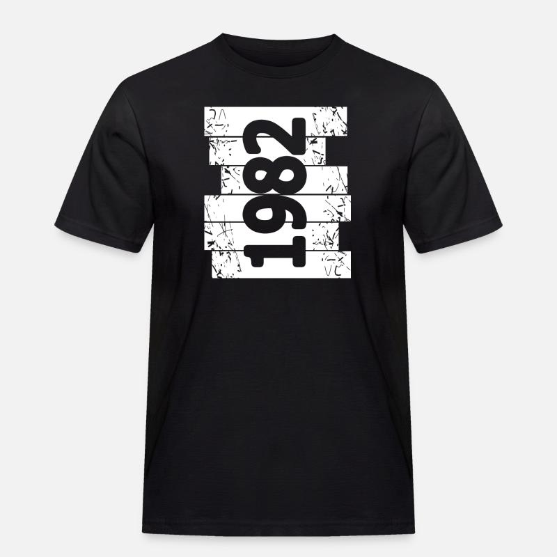 1982 - Männer Workwear T-Shirt - Schwarz