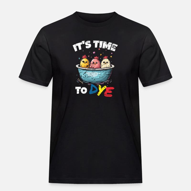 Ostern Eier Färben Ostereier - Männer Workwear T-Shirt - Schwarz