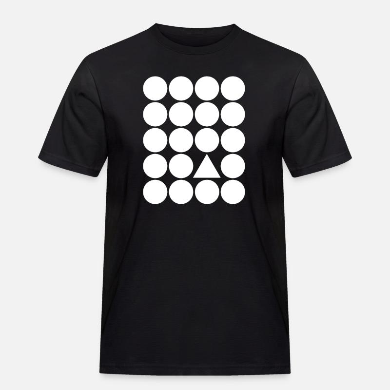 Geometric Grid Triangle Accent - Men's Workwear T-Shirt - black
