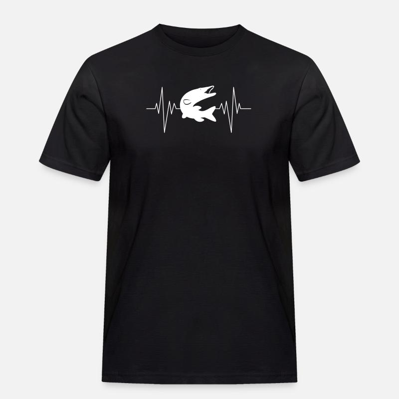 Pike Pulse - Männer Workwear T-Shirt - Schwarz