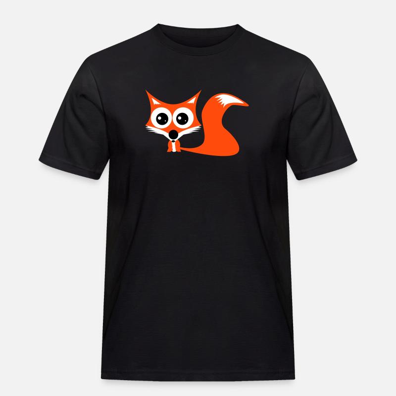 Fuchs - Männer Workwear T-Shirt - Schwarz