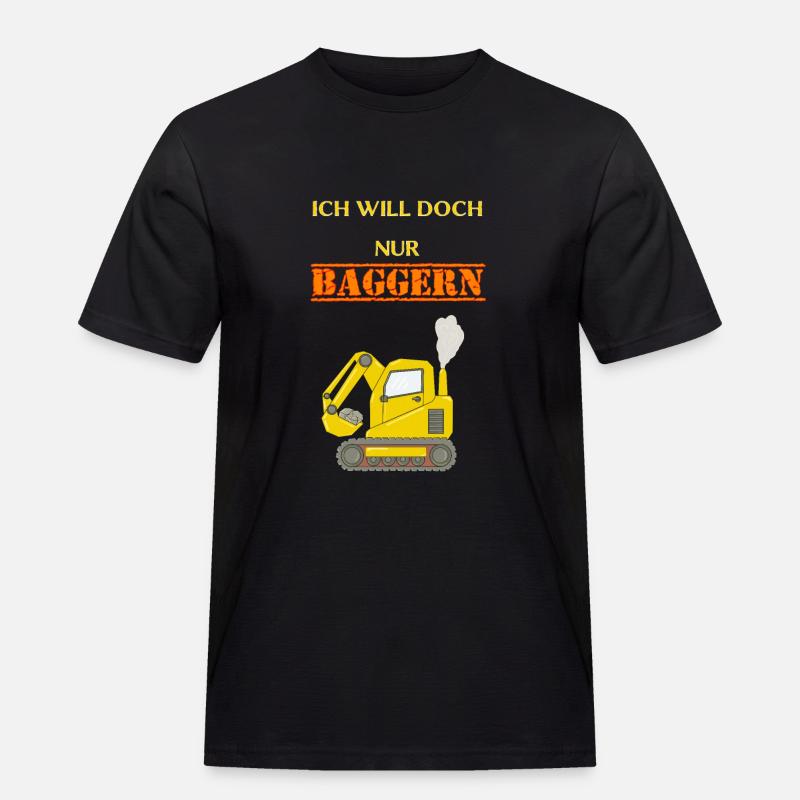 Bagger - Bauarbeiter - Handwerker - Baustelle - Männer Workwear T-Shirt - Schwarz