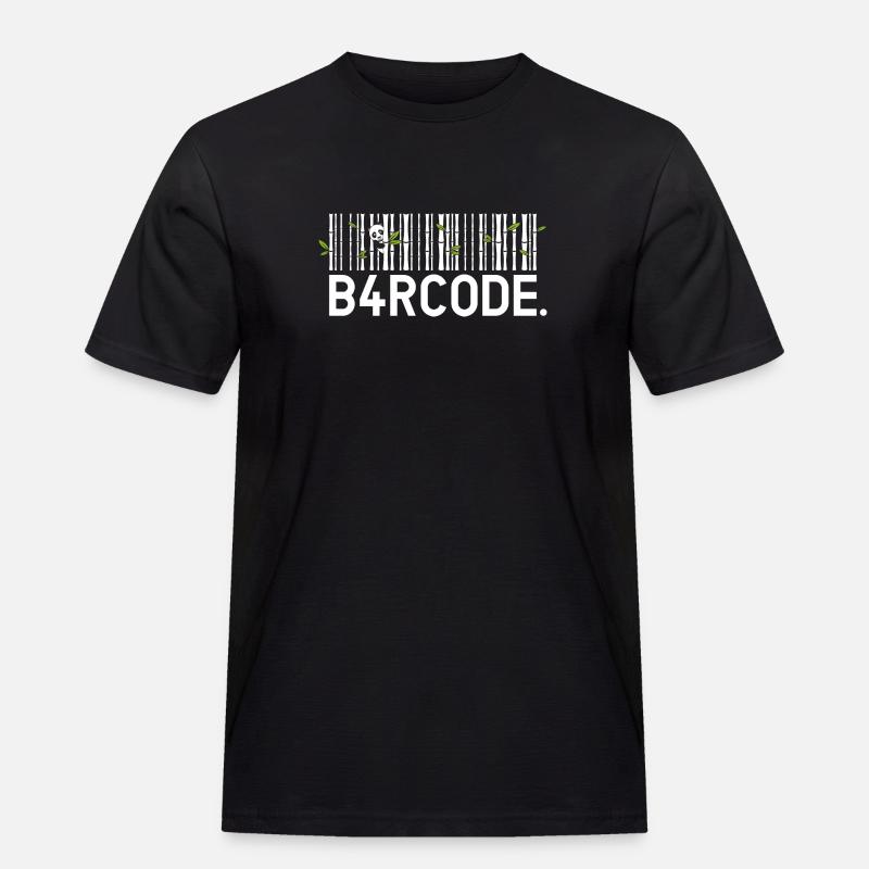 B4RCODE. Bamboo - Männer Workwear T-Shirt - Schwarz