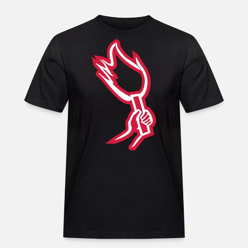 pyro - Männer Workwear T-Shirt - Schwarz