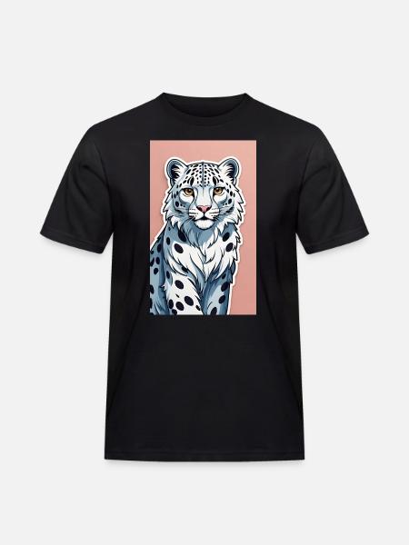 Snow Leopard | Leopard | Predator - Men's Workwear T-Shirt - black