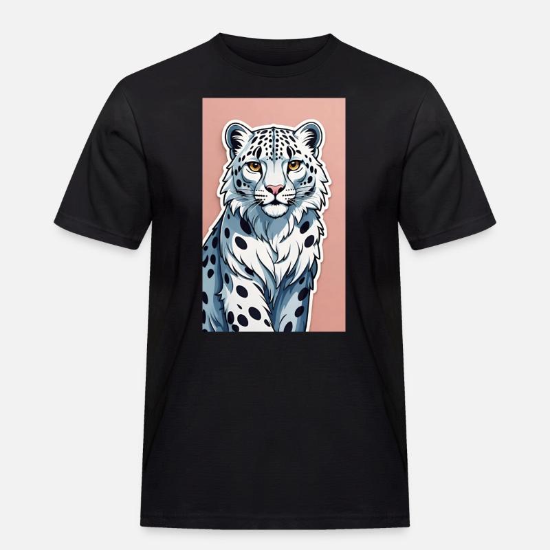 Snow Leopard | Leopard | Predator - Men's Workwear T-Shirt - black