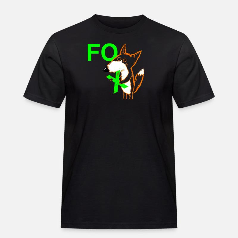 Das X in FOX - Männer Workwear T-Shirt - Schwarz
