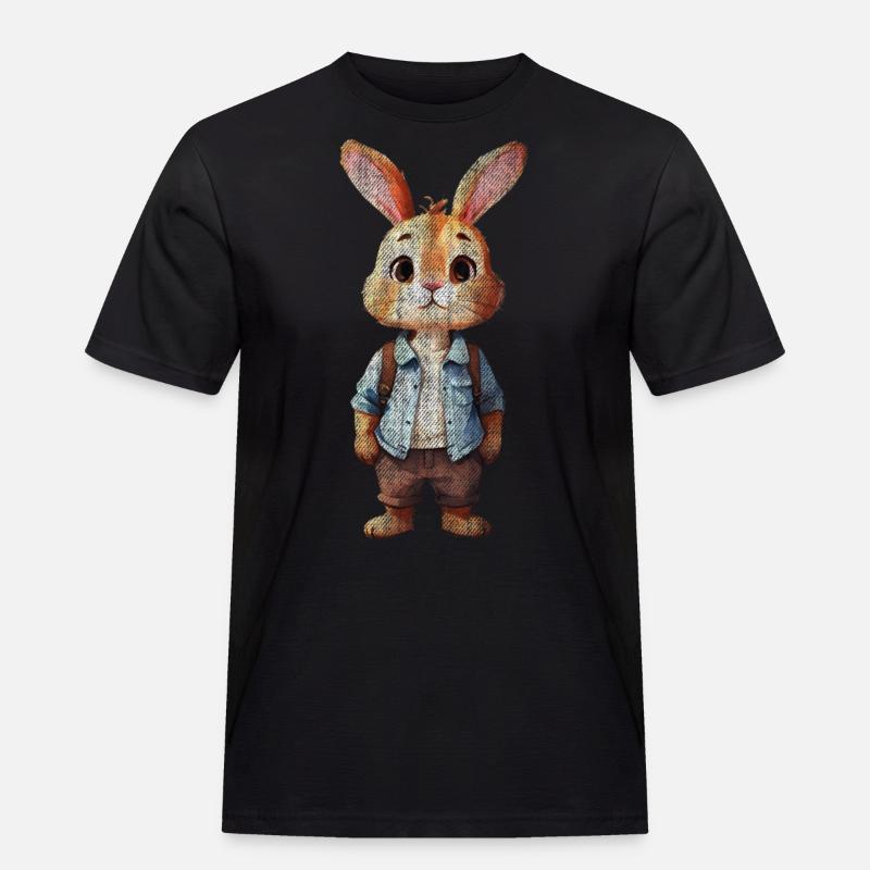 Cute Bunny Easter Bunny - Men's Workwear T-Shirt - black