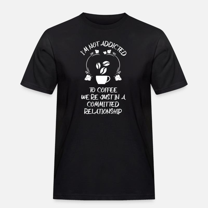 Kaffee Espresso Käffchen - Männer Workwear T-Shirt - Schwarz