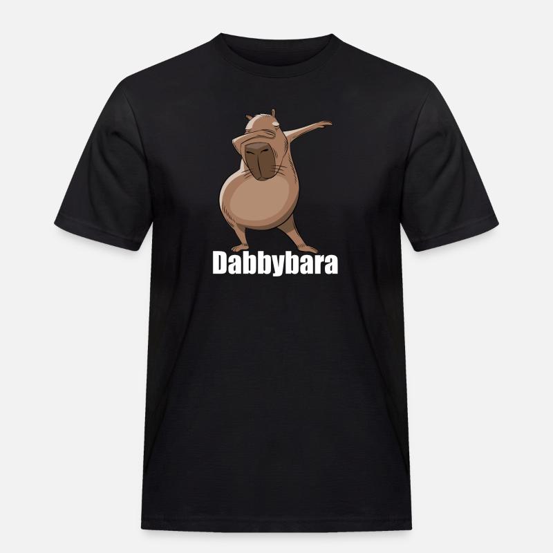 Dabbybara - Capybara dabbing - Men's Workwear T-Shirt - black