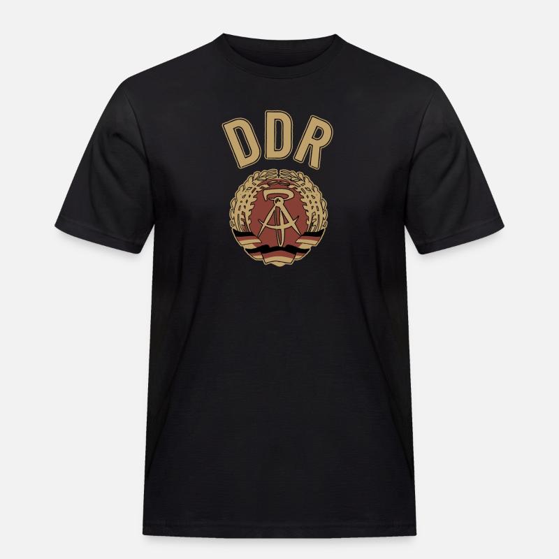DDR, Osten, Ossi Geschenk - Männer Workwear T-Shirt - Schwarz