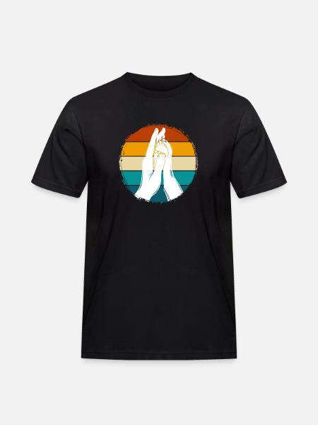 Hånd + Hundepote - High Five - Hundefan - Herre Workwear T-Shirt - sort