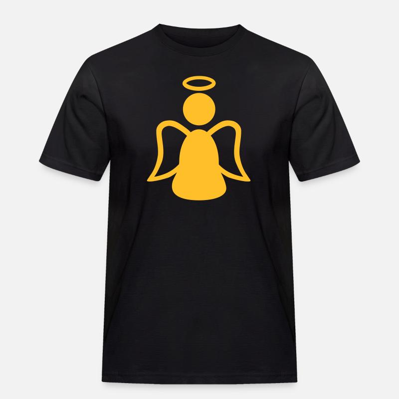 Engel - Männer Workwear T-Shirt - Schwarz
