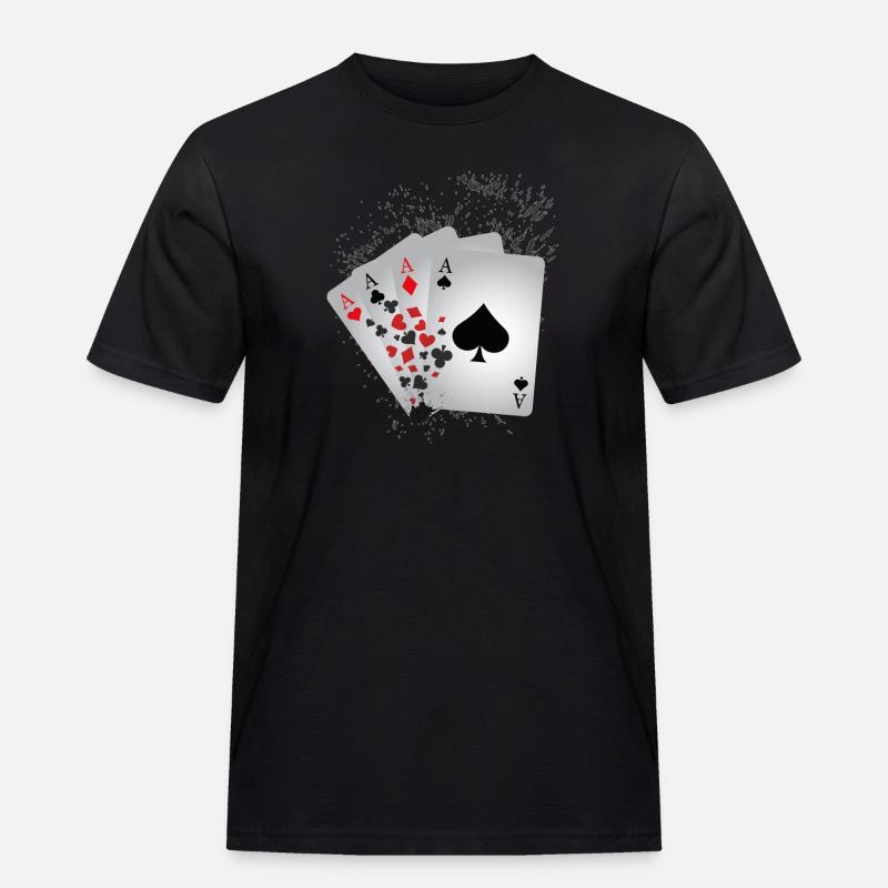 4 Aces - Männer Workwear T-Shirt - Schwarz