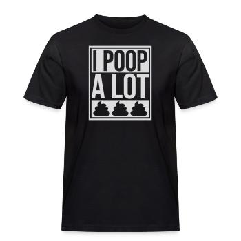 Je fais beaucoup caca - T-shirt Workwear homme - noir - Devant - AI Model Male 178 light (178cm)