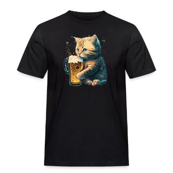 Conception sans titre 49 - T-shirt Workwear homme - noir - Devant - AI Model Male 178 light (178cm)