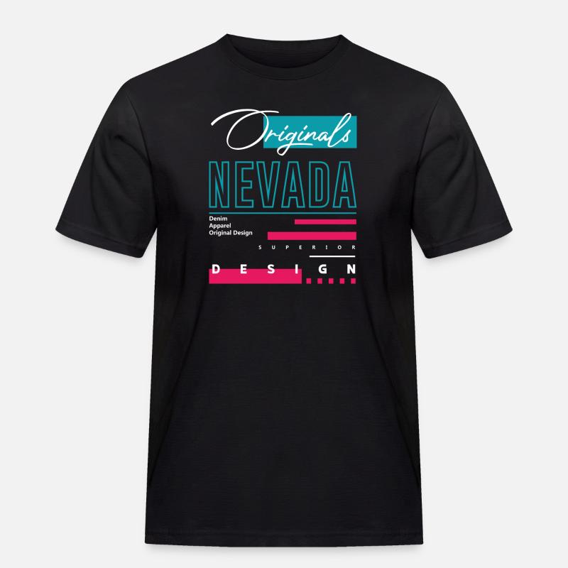 Nevada - Männer Workwear T-Shirt - Schwarz