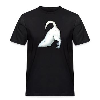 Jack Russel buddelt - Männer Workwear T-Shirt - Schwarz - Vorne - AI Model Male 178 light (178cm)