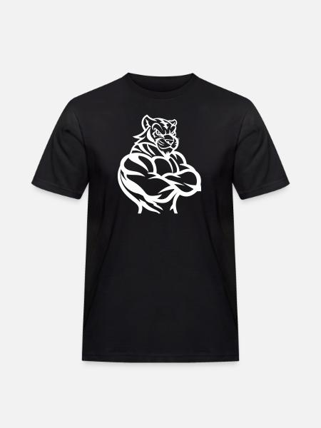 tiger - Männer Workwear T-Shirt - Schwarz