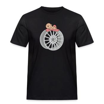 Baby - Männer Workwear T-Shirt - Schwarz - Vorne - AI Model Male 178 light (178cm)