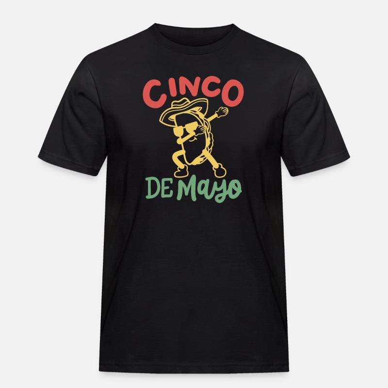 Cinco de Mayo Dabbing Taco - Männer Workwear T-Shirt - Schwarz