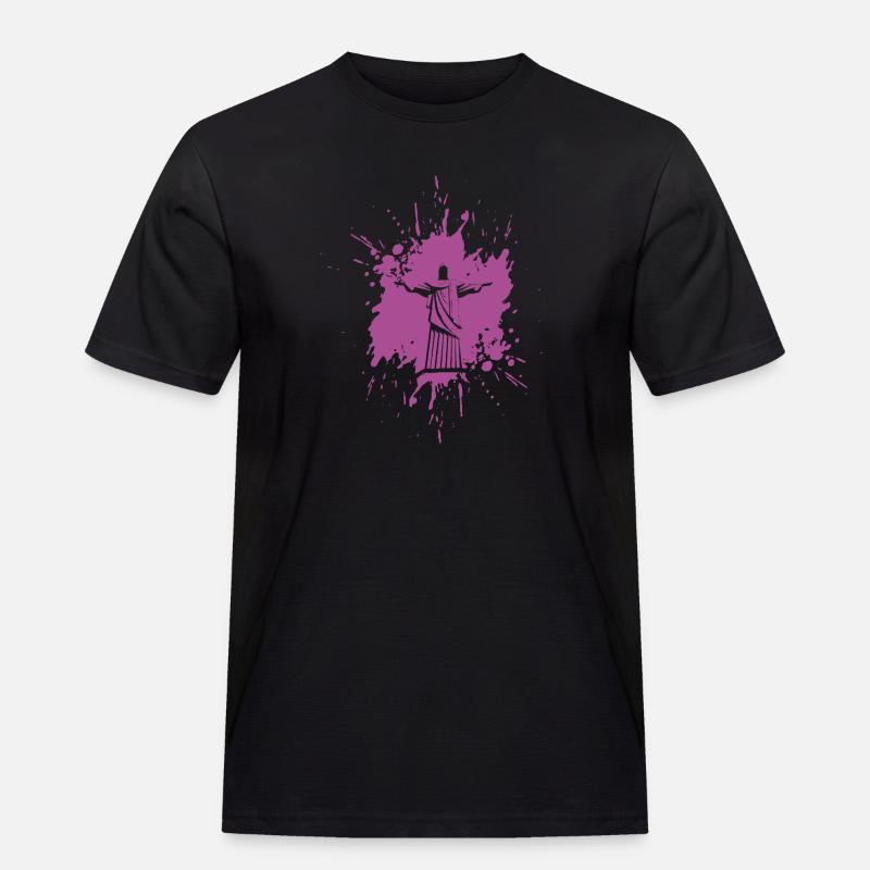 Rio de Janeiro | Christo - Männer Workwear T-Shirt - Schwarz