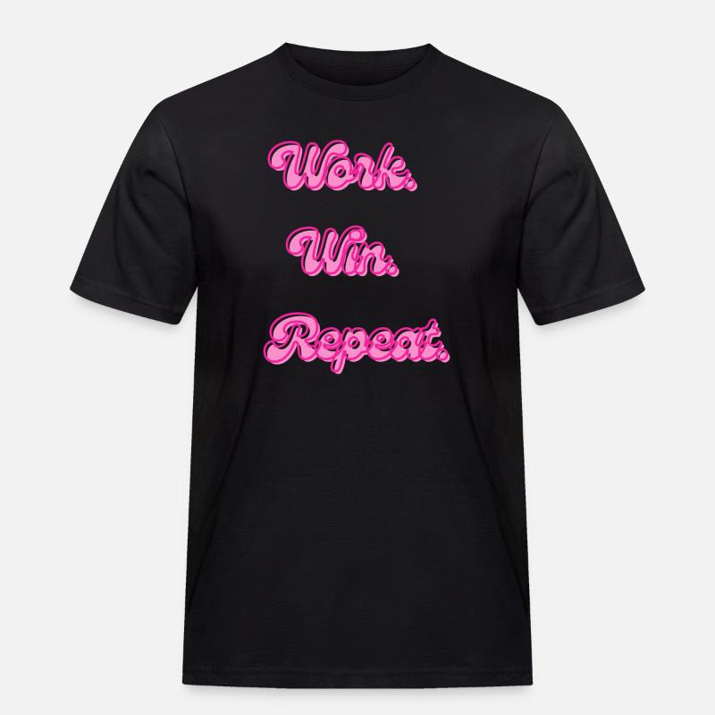 Work Win Repeats Retro Neon - Men's Workwear T-Shirt - black