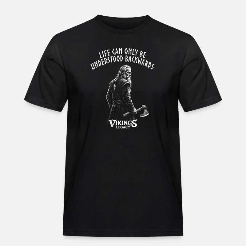 Life can only be understood backwards - Men's Workwear T-Shirt - black