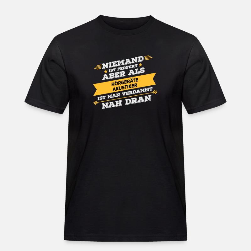 Hörgeräteakustiker Beruf Geschenk - Männer Workwear T-Shirt - Schwarz